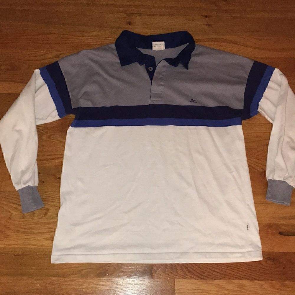 Vintage Deadstock Hobie Cat Made in USA Sailing Rugby Style LS Shirt Retro XL/L